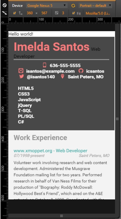 Online Resume